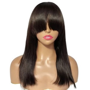 Straight Wig with Bangs