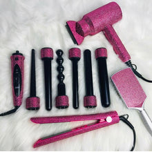 Load image into Gallery viewer, Hot Tool Vendor List - Blinged Flat Iron Sets ,Crystal Brushes, Mirrors, Blow Dryers, Curling Wands, Etc