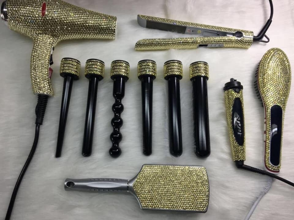 Hot Tool Vendor List - Blinged Flat Iron Sets ,Crystal Brushes, Mirror –  The Essence of Hair